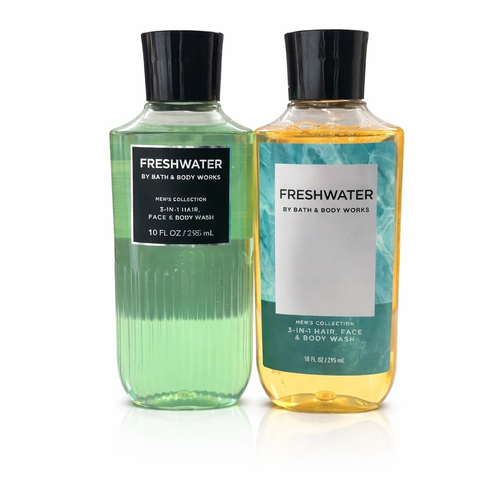 Bath & Body Works Freshwater Men’s 3-in-1 Body Wash Lot of 2 New 10 oz